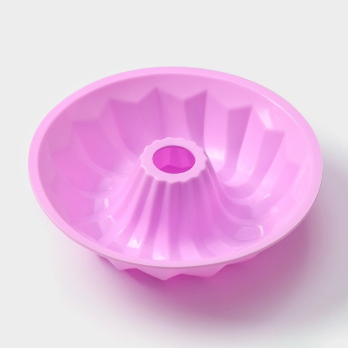 Форма для выпечки Доляна &laquo;Немецкий кекс. Заварное&raquo;, силикон, 21,5&times;5 см, цвет розовый