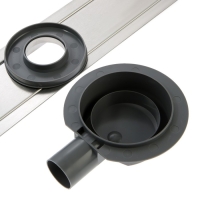 Трап ZEIN, c флaнцeм свободного вращения 360&deg;, 7х120 см, d=40/50 мм, нерж. сталь, сатин