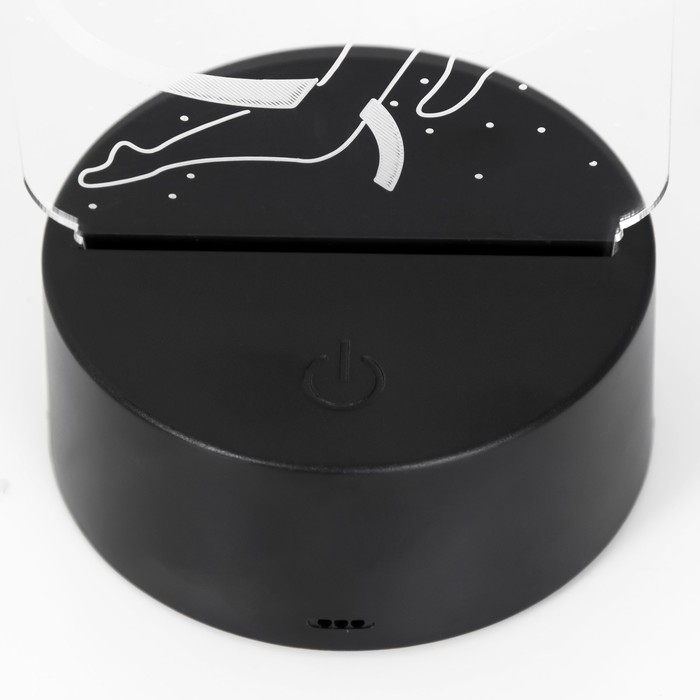 Светильник сенсорный "Гимнастка" LED 7 цветов USB/от батареек черный