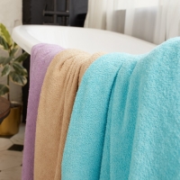 Полотенце махровое Экономь и Я 70*140 см, цв. лиловый, 100% хлопок, 320 гр/м2 Полотенце махровое Экономь и Я 70*140 см, цв. лиловый, 100% хлопок, 320 гр/м2