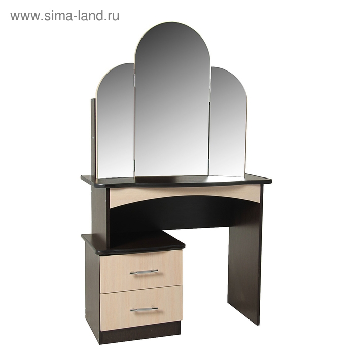 Стол косметический Диана, 1550х900х480, Венге/Дуб молочный Стол косметический Диана, 1550х900х480, Венге/Дуб молочный