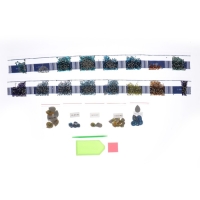 Алмазная мозаика с частичным заполнением и форменными стразами на холсте &laquo;Грациозный павлин&raquo;, 30 х 40 см