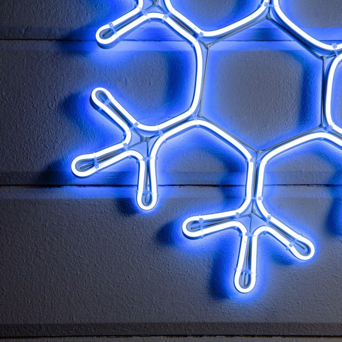 Неоновая фигура &laquo;Снежинка&raquo;, 40 см, 360 LED, 220 В, свечение синее