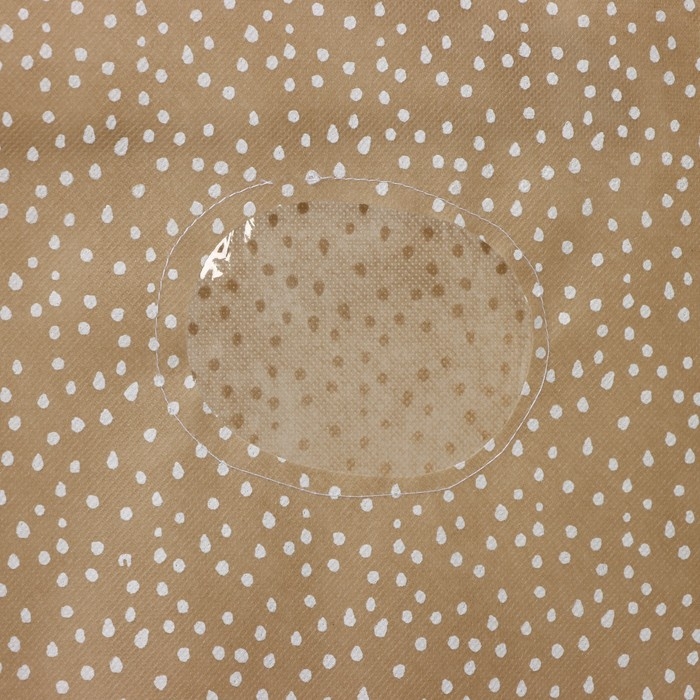 Чехол для одежды Доляна Points, ПВХ окно, 60&times;90 см, цвет бежевый