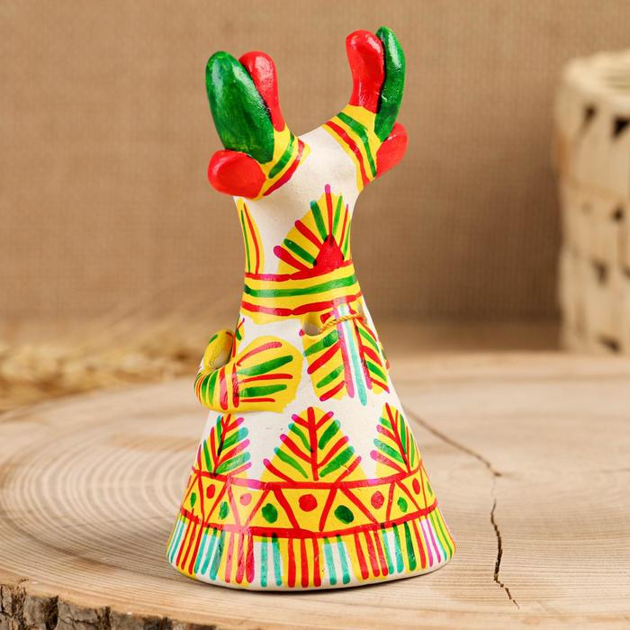 Филимоновская игрушка колокольчик &laquo;Олень&raquo;