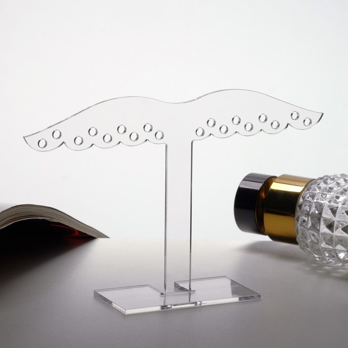 Подставка под украшения &laquo;Крылья&raquo; (9 пар серёг) 13&times;8, оргстекло 2 мм, В ЗАЩИТНОЙ ПЛЁНКЕ