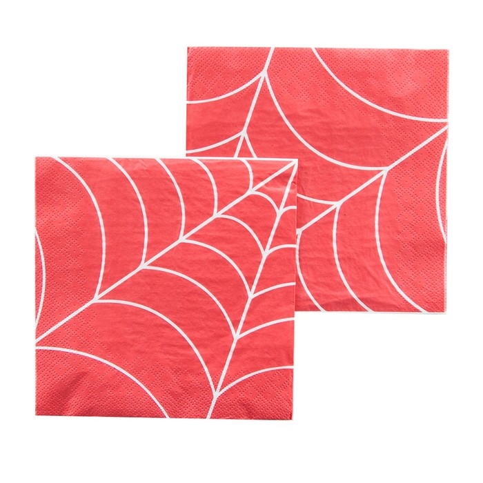 Салфетки «Паутинка», красные, 33 × 33 см, 20 шт Салфетки «Паутинка», красные, 33 × 33 см, 20 шт