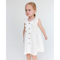 Платье детское на пуговицах KAFTAN, р. 36 (134-140), белый Платье детское на пуговицах KAFTAN, р. 36 (134-140), белый
