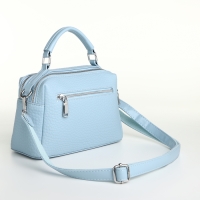 Сумка женская на молнии, TEXTURA, средний размер, цвет голубой Сумка женская на молнии, TEXTURA, средний размер, цвет голубой