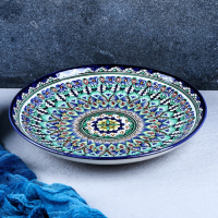 Ляган Риштанская Керамика "Узоры", 32 см, синий Ляган Риштанская Керамика "Узоры", 32 см, синий