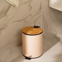 Ведро для мусора SL Home, 5 л, 20,5&times;24&times;26 см, цвет бежевый