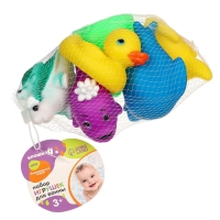 Набор резиновых игрушек для ванны &laquo;Морские жители&raquo;, с пищалкой, 6 шт, Крошка Я