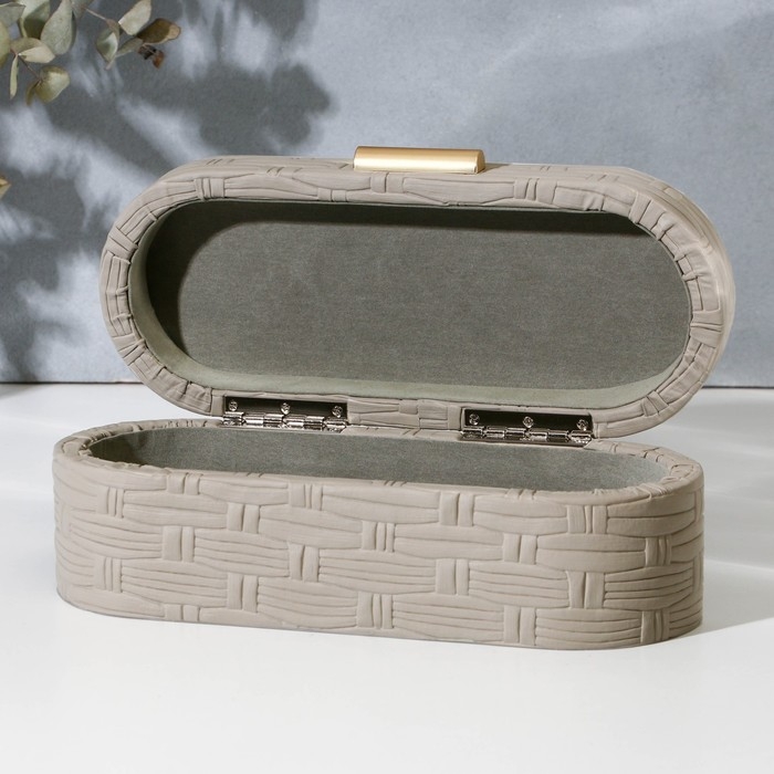 Шкатулка для украшений &laquo;Плетения&raquo; экокожа, набор 2 шт.