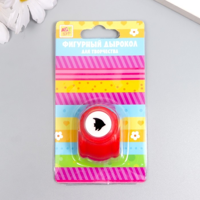 Дырокол фигурный "Рыбка" d=0,8 см МИКС 3х2,5х2,5 см 64071