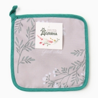 Прихватка Доляна Live is good 17х17 см, 35% хл, 65% пэ, ватин 250 г/м2