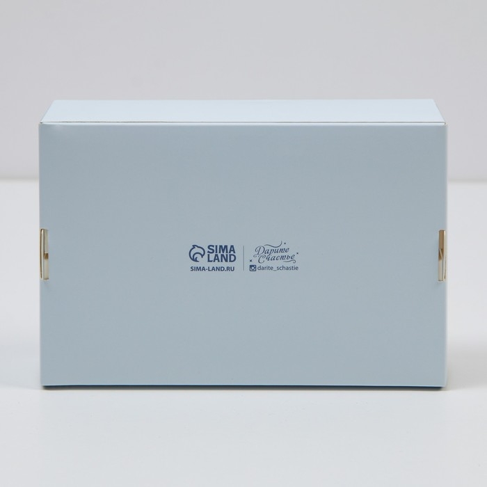 Коробка для эклеров, кондитерская упаковка, 4 вкладыша, &laquo;Фиалки&raquo;, 20 х 15 х 5 см