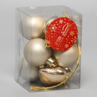 Набор украшений пластик 12 шт "Амур-гламур" золотой