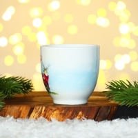 Новый год. Набор из керамики Happy New year, кружка 180 мл, 2 шт, ложка 2 шт, цвет белый Новый год. Набор из керамики Happy New year, кружка 180 мл, 2 шт, ложка 2 шт, цвет белый