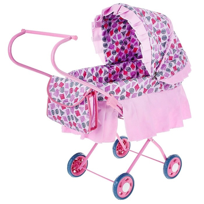 Коляска кукольная №11, цвета МИКС Коляска кукольная №11, цвета МИКС