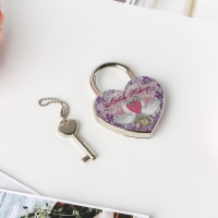 Замок свадебный с ключом «Любовь навсегда». Замок свадебный с ключом «Любовь навсегда».