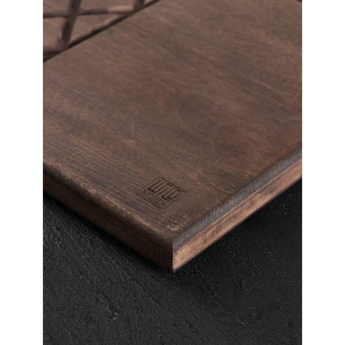 Доска разделочная для подачи Wild Kitchen, 32&times;22&times;2.5 см, граб темный