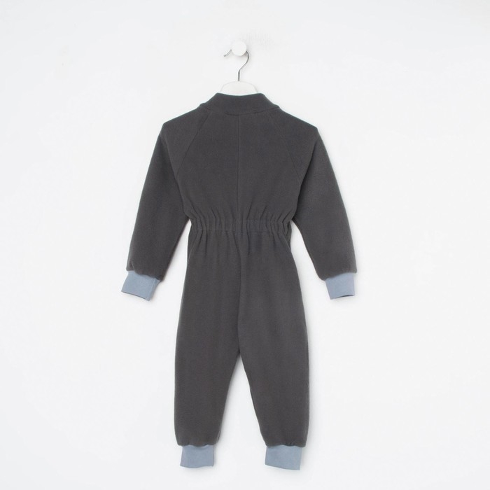 Комбинезон воротник-стойка, цвет серый, рост 98-104 см