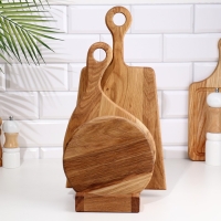 Набор разделочных досок из дуба "Фантазия" с подставкой, 3 шт Набор разделочных досок из дуба "Фантазия" с подставкой, 3 шт
