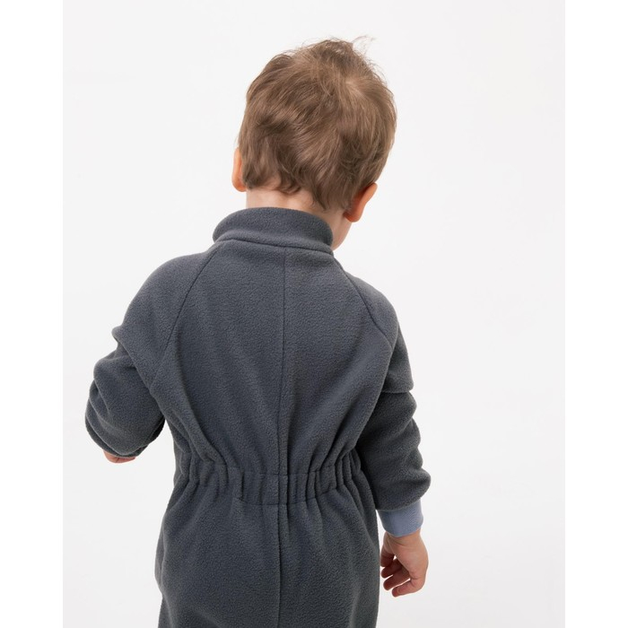 Комбинезон воротник-стойка, цвет серый, рост 80-86 см