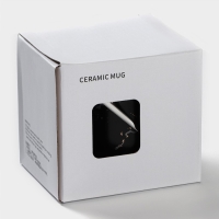 Кружка керамическая с ложкой «Чёрный мрамор», 350 мл, цвет чёрный Кружка керамическая с ложкой «Чёрный мрамор», 350 мл, цвет чёрный