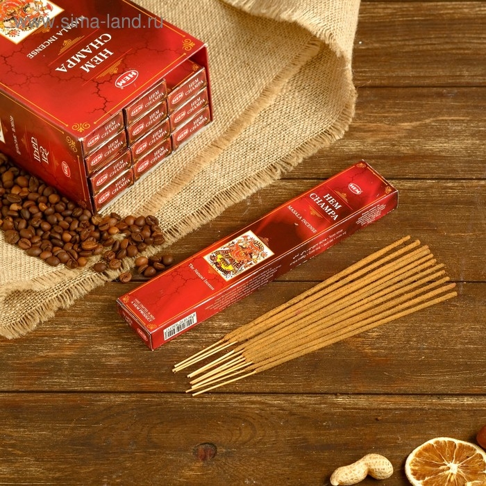 Благовония Благовония "HEM" 10-14 палочек (15 гр.) Масала Чампа