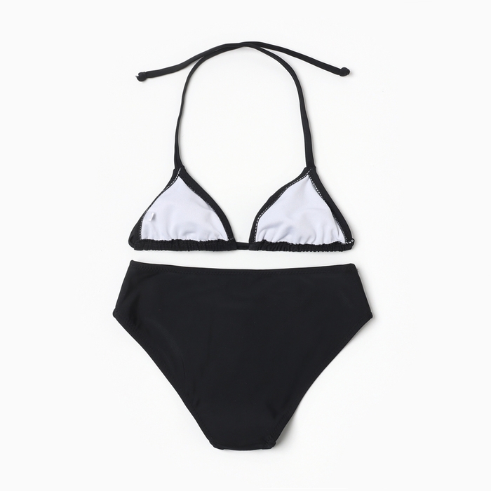 Купальник раздельный для девочек, цвет чёрный, рост 122-128 см