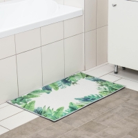 Коврик для дома Доляна &laquo;Тропики&raquo;, 50&times;80 см, цвет зелёный, форма МИКС