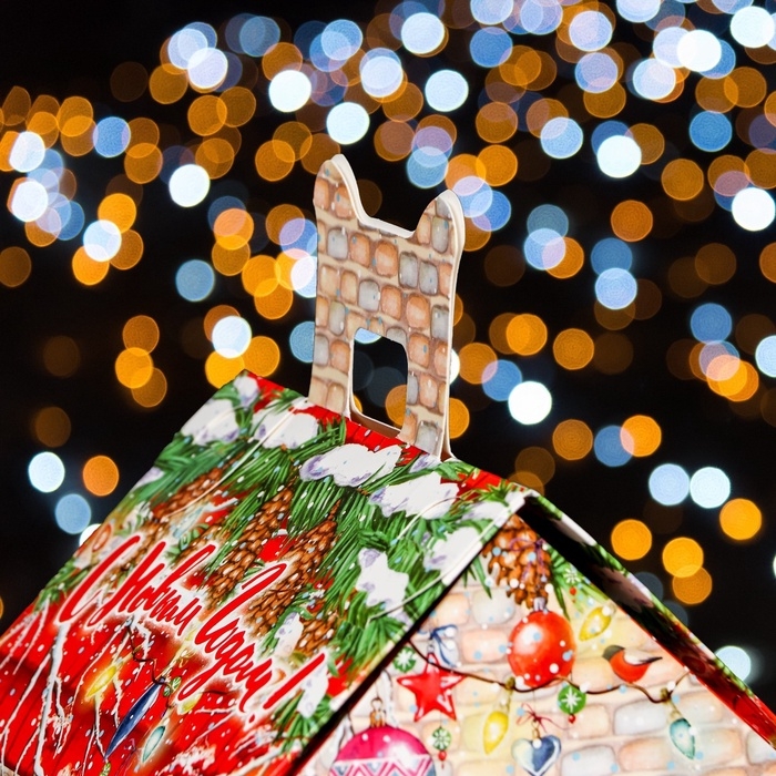 Подарочная коробка Подарочная коробка "Лесной домик большой", 16 х 14 х 15,5 см набор 5 шт