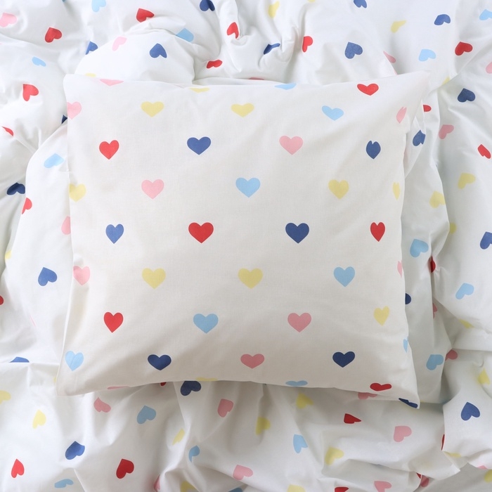 Постельное бельё Постельное бельё "Этель" Евро Сolored Hearts 200*217 см, 220*240 см, 70*70 см-2 шт, поплин 125 г/м2, хл 100%