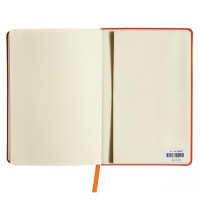 Ежедневник недатированный А5, 160 листов MEGAPOLIS VELVET, твёрдая обложка, искусственная кожа, ляссе, на резинке, тонированный блок 70 г/м2, оранжевый