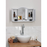 Шкафчик зеркальный для ванной комнаты «Арго», цвет белый мрамор Шкафчик зеркальный для ванной комнаты «Арго», цвет белый мрамор