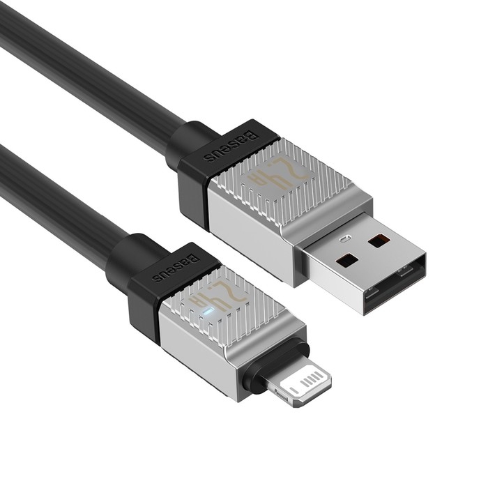 Кабель Baseus, Lightning - USB, 2.4 А, 2 м, чёрный