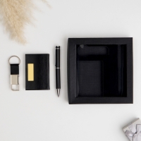 Набор подарочный 3в1 (ручка, брелок, визитница) Набор подарочный 3в1 (ручка, брелок, визитница)