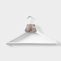 Плечики - вешалки для одежды LaDо́m Soft-Touch, 44,5&times;23 см, 3 шт, деревянные, с перекладиной, широкие плечики, цвет белый