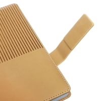 Ежедневник недатированный, А5, 140л, клетка, обл.кожзам, с хлястиком, Полоски бежевый Ежедневник недатированный, А5, 140л, клетка, обл.кожзам, с хлястиком, Полоски бежевый