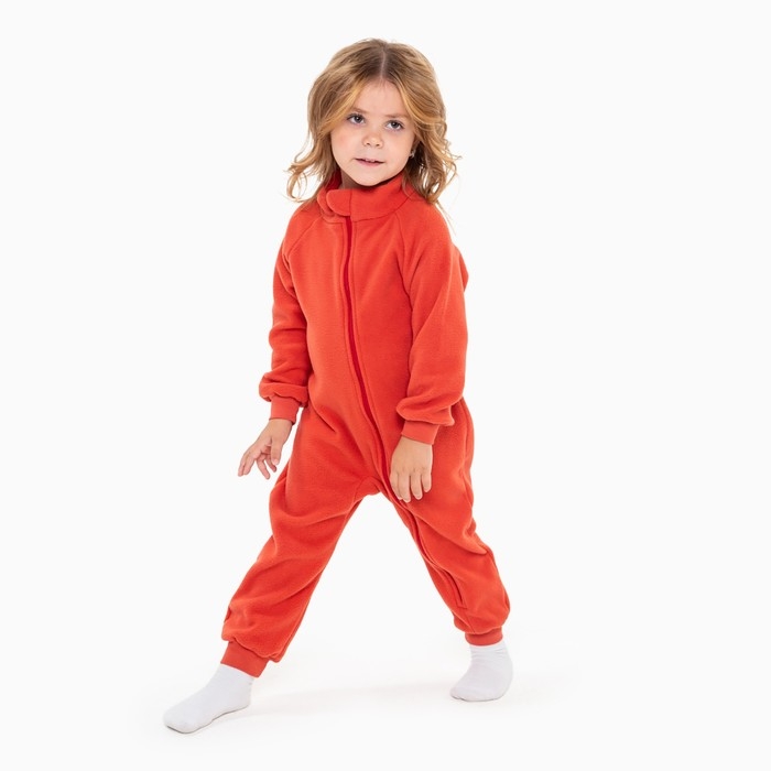 Комбинезон воротник-стойка, цвет терракотовый, рост 80-86 см Комбинезон воротник-стойка, цвет терракотовый, рост 80-86 см