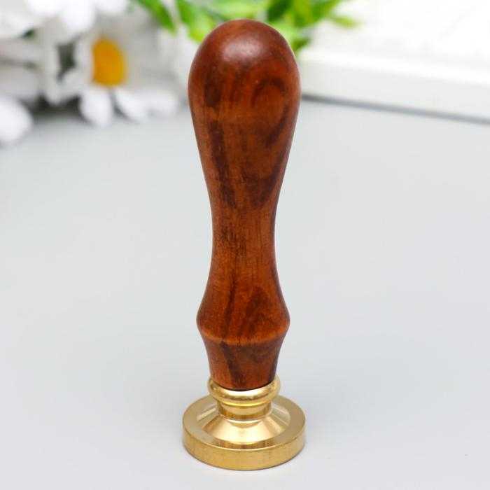 Печать для сургуча с деревянной ручкой Печать для сургуча с деревянной ручкой "Пёрышко" 9х2,5х2,5 см