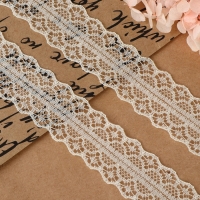 Кружево капроновое, 30 мм &times; 10 &plusmn; 1 м, цвет молочный