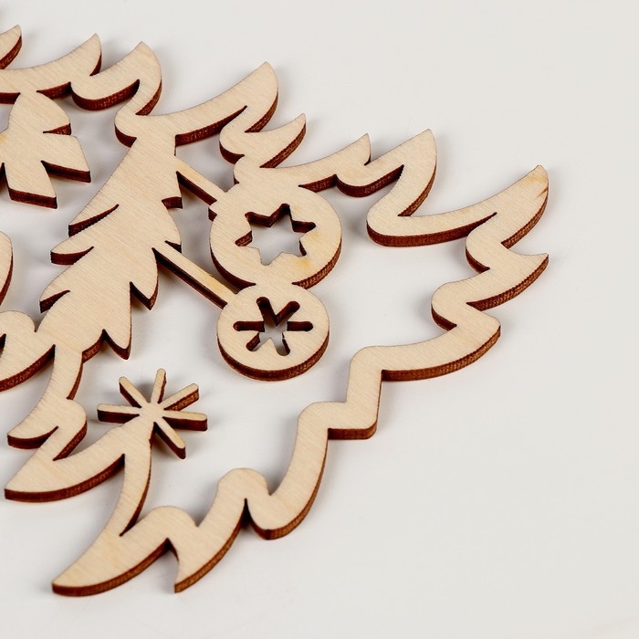 Заготовки для творчества на новый год &laquo;Елочки с подвесом&raquo;, 3 шт