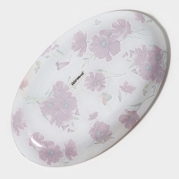 Блюдо сервировочное стеклянное Доляна &laquo;Красные маки&raquo;, овальное, 24,5&times;15&times;1,7 см