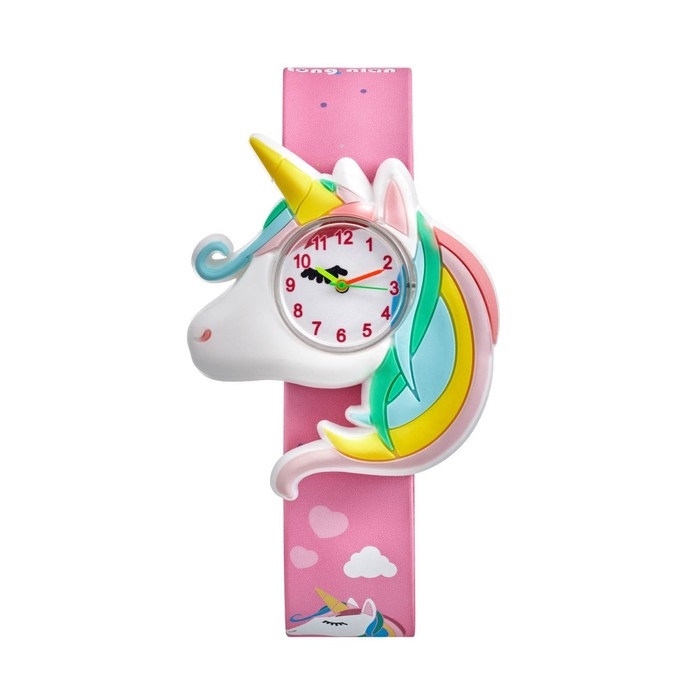 Часы наручные кварцевые детские "Единорог", ремешок силикон