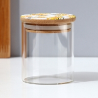 Банка для хранения сыпучих продуктов и круп &laquo;Нежная мимоза&raquo;, 250 мл