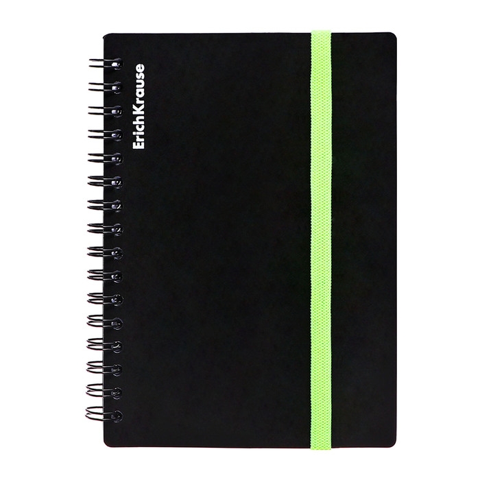 Тетрадь А6 на спирали, 80 листов в клетку, ErichKrause Accent, пластиковая обложка, на резинке, блок офсет 100% белизна, МИКС Тетрадь А6 на спирали, 80 листов в клетку, ErichKrause Accent, пластиковая обложка, на резинке, блок офсет 100% белизна, МИКС