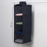 Органайзер подвесной LaDо́m, 30×30×80 см, цвет графитовый Органайзер подвесной LaDо́m, 30×30×80 см, цвет графитовый