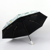 Зонт автоматический &laquo;Природа&raquo;, эпонж, 3 сложения, 8 спиц, R = 48/55 см, D = 110 см, цвет МИКС